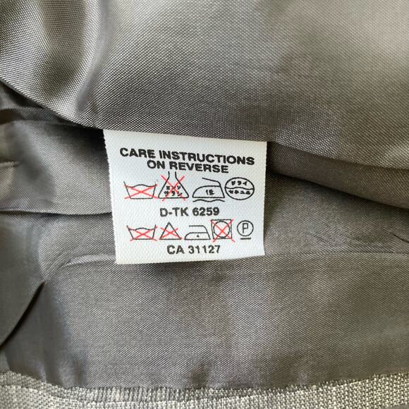 DKNY Blazer Sz 4 Linen Silk Blend Long 2 Button Lightweight Minimalist Preppy - Picture 12 of 13